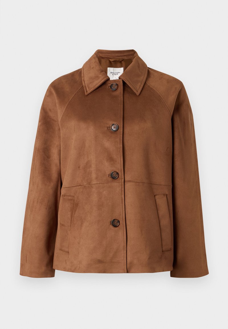 Abercrombie & Fitch Imitatieleren jas tan