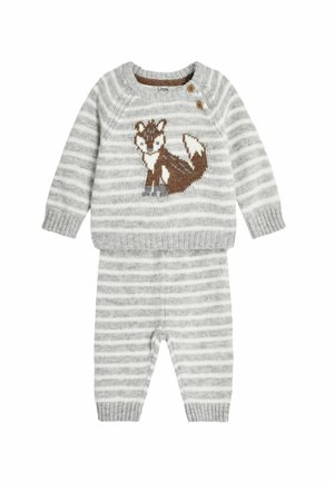 FOX SET - REGULAR FIT - Stickad tröja - marl grey