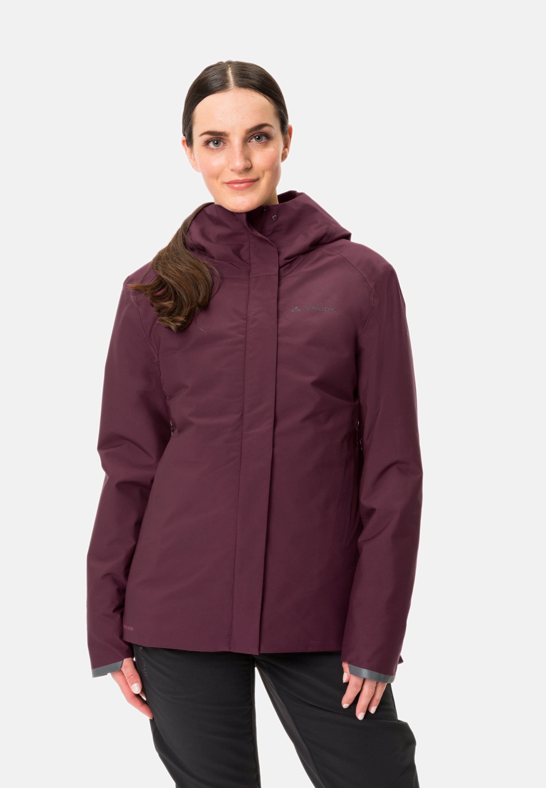 Veste Eddie Bauer WeatherEdge Femme Petite (S) - Imperméable Prune Avec Capuche