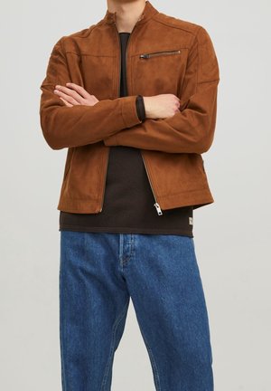 Jack & Jones Veste en similicuir - brown