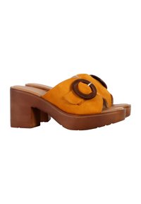 Divine Factory MULES À TALONS  - Muiltjes met hak - orange