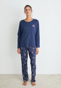 LASCANA VIVANCE DREAMS BY LASCANA VD MOON SMILE  - Nattplagg set - dark blue