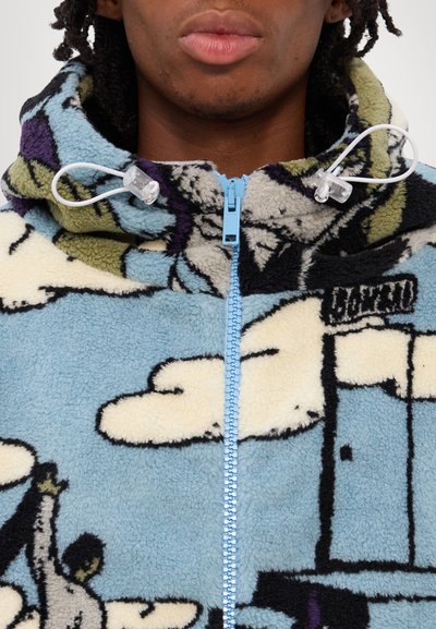 Bonsai OVERSIZE FIT ALLOVER PRINT ZIP - Giacca in pile - blue
