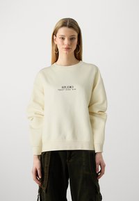 Jack & Jones JORBROOKLYN GRAPHIC CREW NECK - Felpa - antique white
