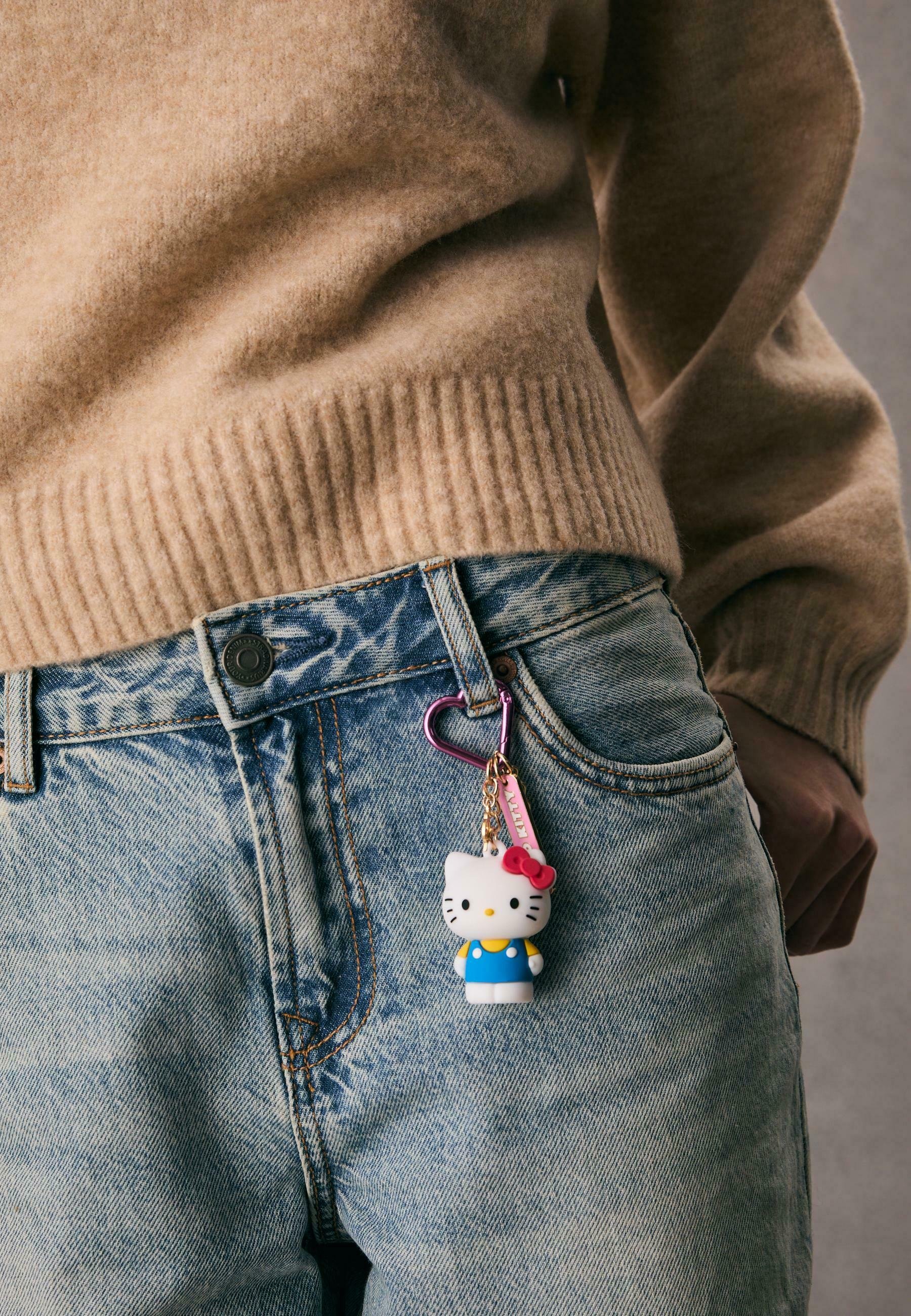 Stradivarius HELLO KITTY - Keyring - light blue - Zalando
