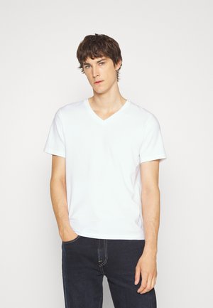 LYCRA V NECK TEE - Lihtne T-särk - white