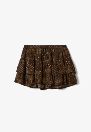B.ANGEL, SKIRT WITH RUFFLES - A-lijn rok - brown