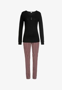 Unselected, bordeaux-schwarz gestreift