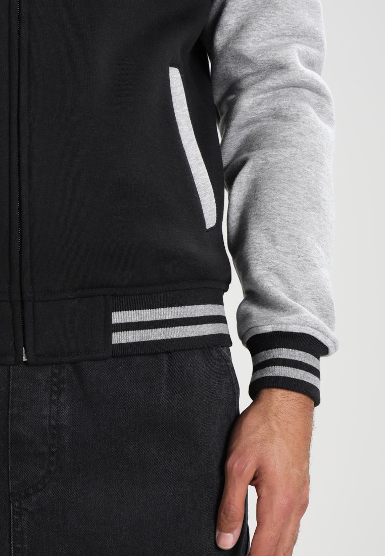 Urban Classics ZIP HOODY - Sweater met rits - charcoal/donkergrijs gemêleerd