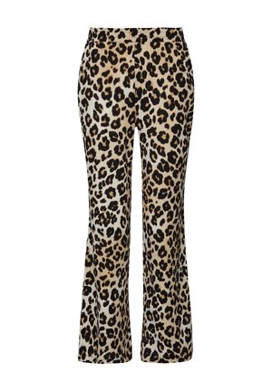 s.Oliver MIT WIDE LEG AUS STRUKTUR - Broek - creme