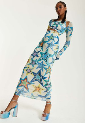 House of Holland STAR PRINT WITH CUT OUT DETAILS - Maxi dress - multicoloured