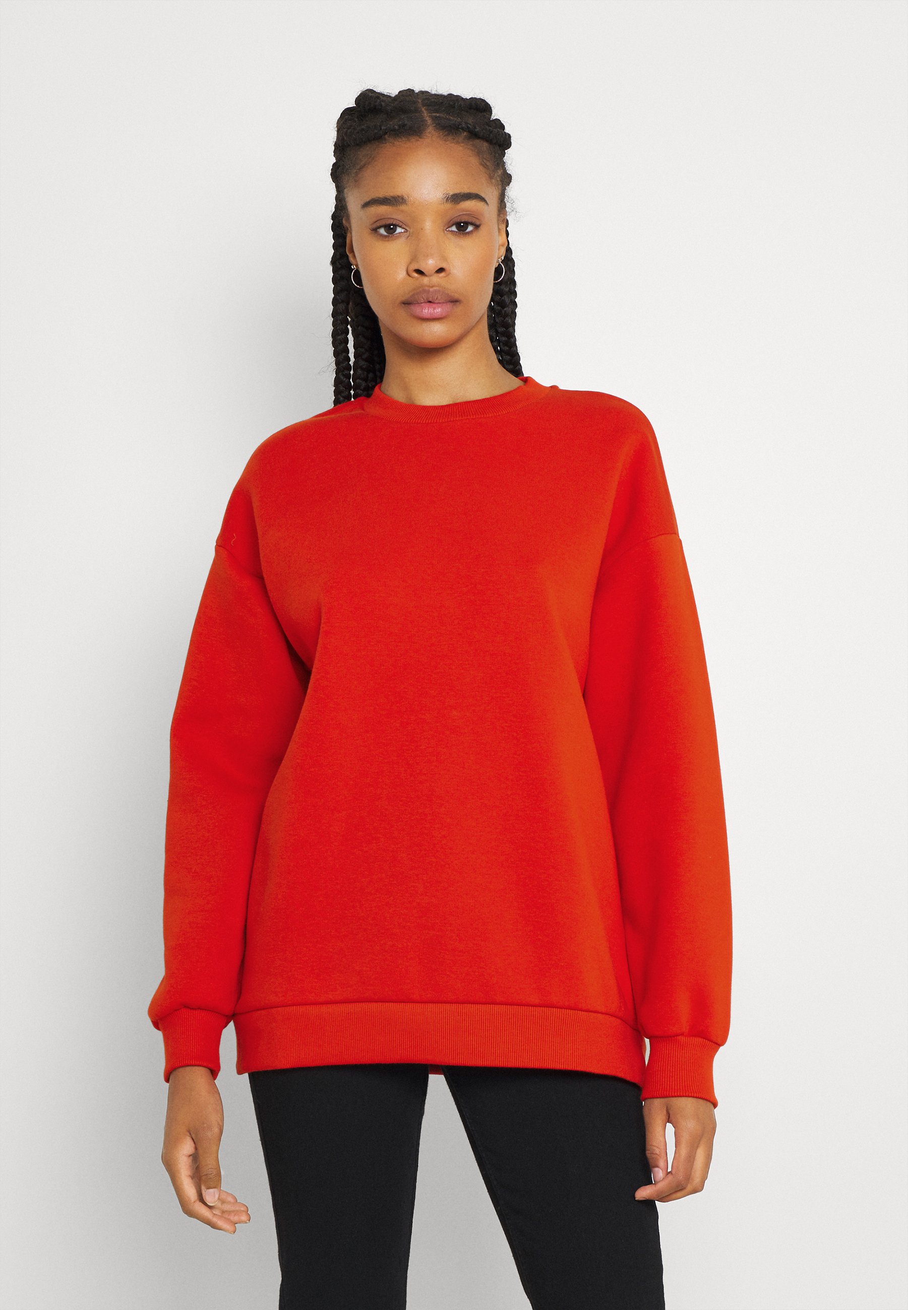 Gina Tricot BASIC OVERSIZED - Sweatshirt - fiery red/rot