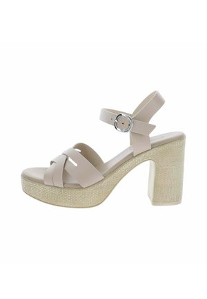 NeroGiardini SANDALEN - Sandali con plateau - beige