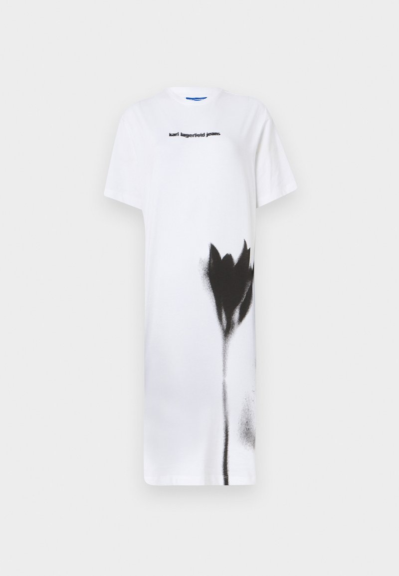 Karl Lagerfeld Jeans Jerseyjurk wit Karl Lagerfeld Jeans Jerseyjurk wit