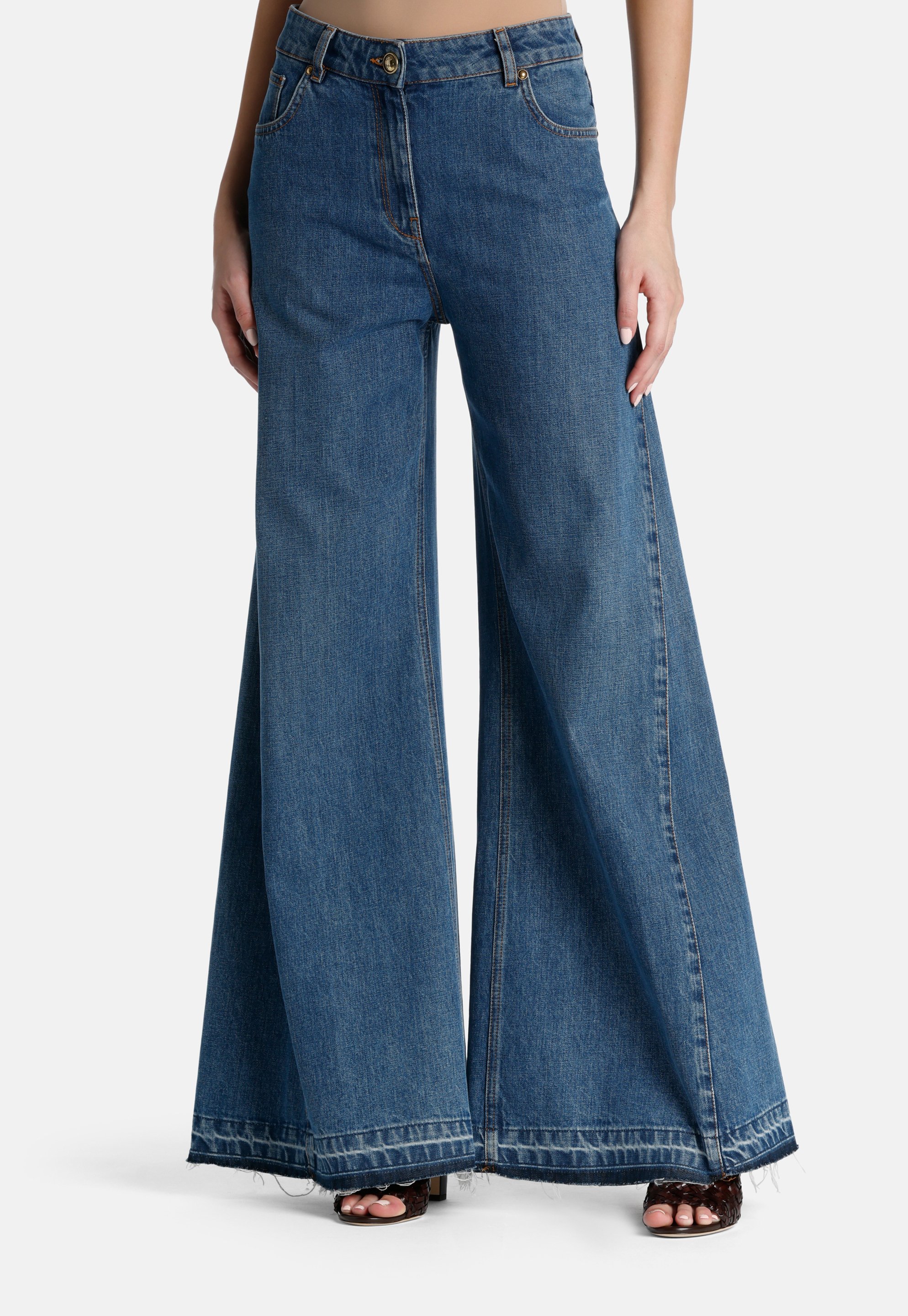 Fashion Luisa Spagnoli Jeans 2020 Luisa Spagnoli Flared Jeans Blu