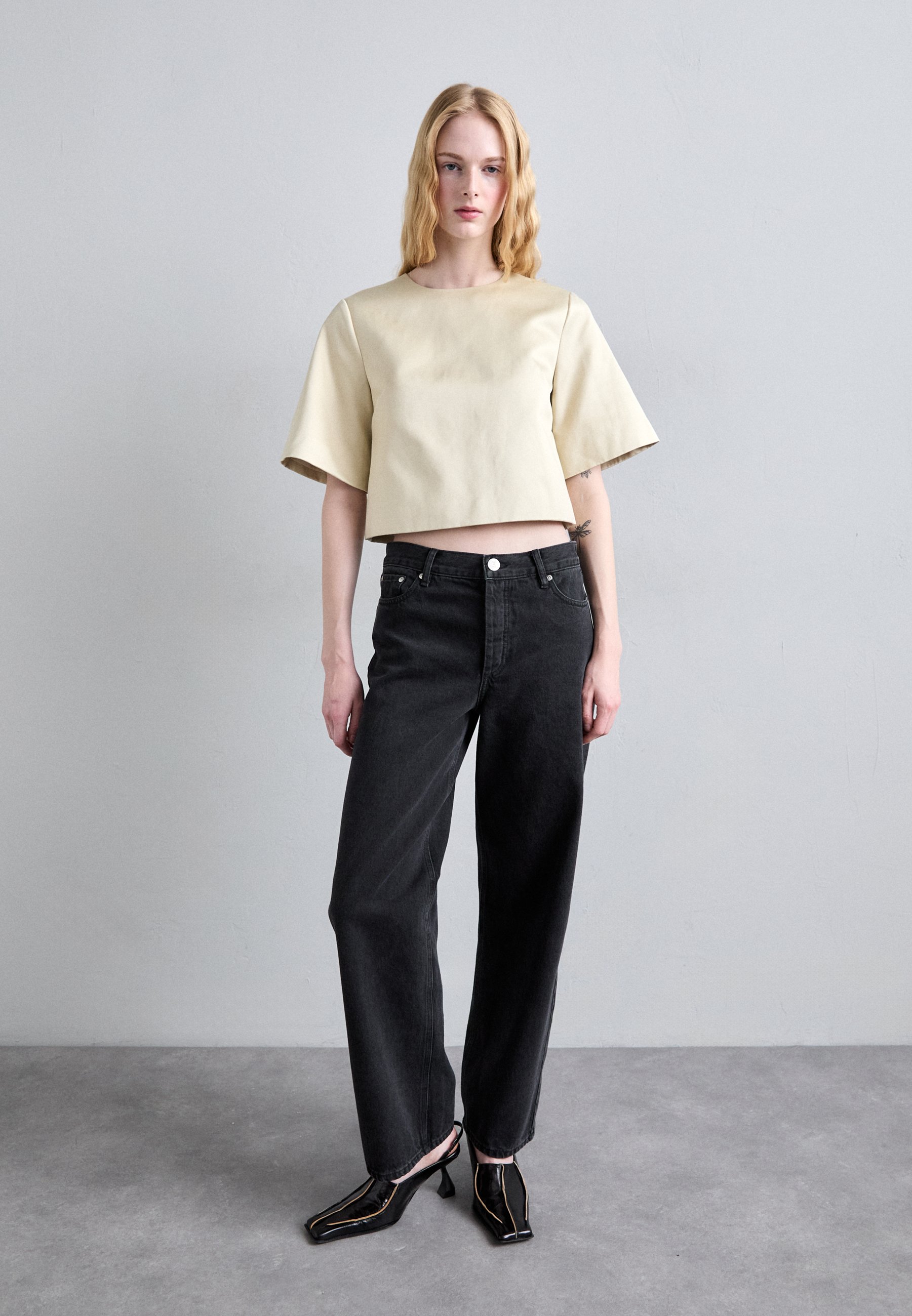 By Malene Birger VINOLA - Jeansy Relaxed Fit/czarny - Zalando.pl