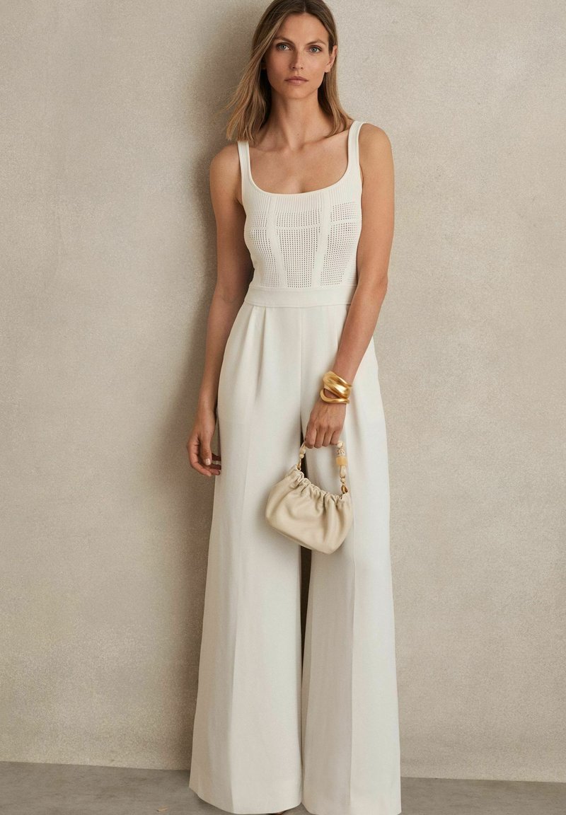 Reiss CARLA PERFORATED WIDE-LEG  - Haalari - ivory