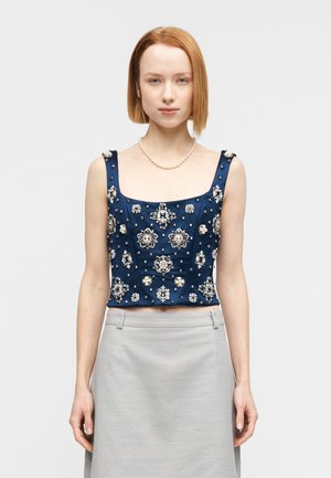 LILIANNA EMBELL SQUARE CORSET - Top - midnight blue
