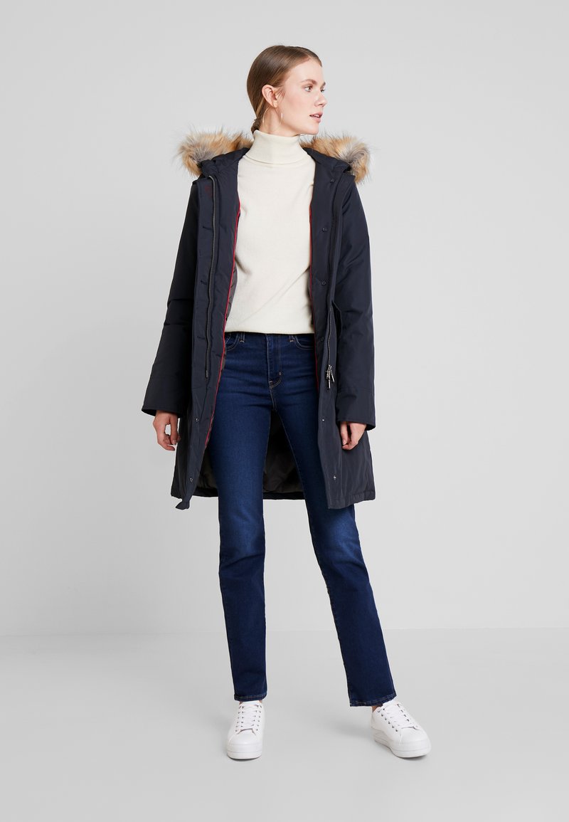 Canadian Classics Fundy Bay Long Fake Fur Donsjas Navy Donkerblauw Zalando Nl