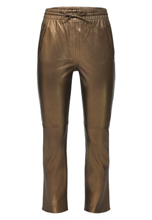 Oakwood GIFT METAL - Leren broek - golden beige