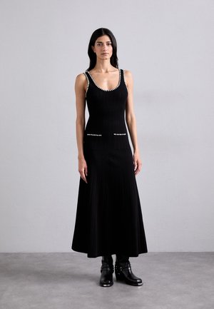 ROBE MIDI DEBARDEUR DETAILS FINITIONS - Vestido largo - noir