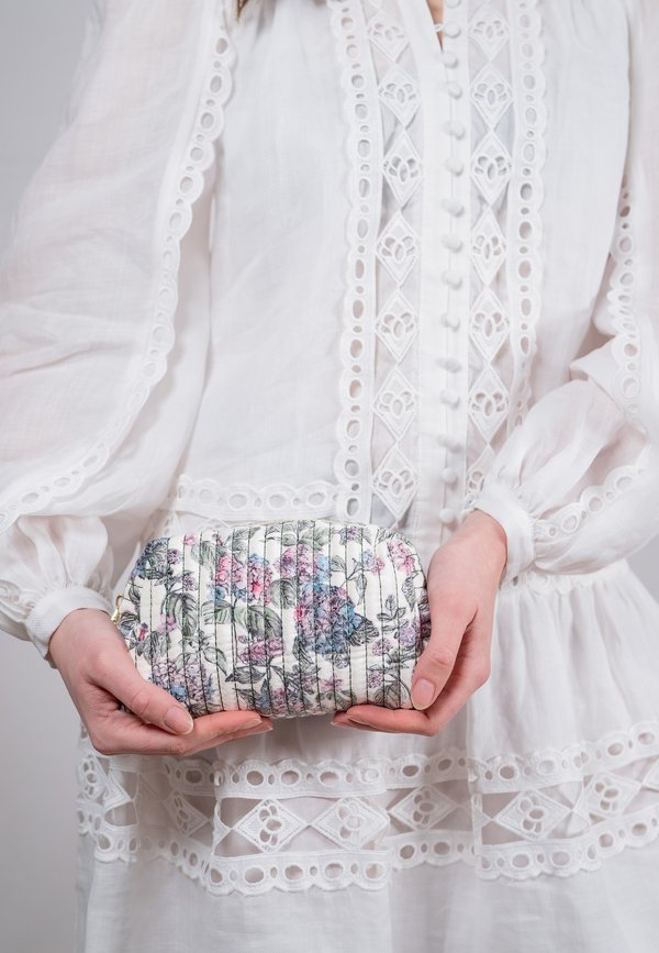 HYDRANGEA SMALL QUILTED - Clutch - ivory