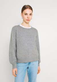 Vero Moda VMBRILLIANT LS BOATNECK - Maglione - light grey melange