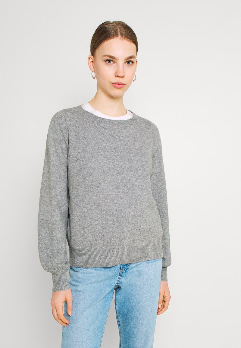 Vero Moda VMBRILLIANT LS BOATNECK - Maglione - light grey melange