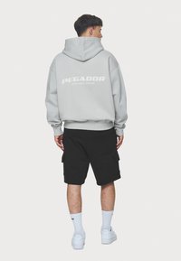 Pegador COLNE LOGO JACKET - Majica s kapuljačom i patentnim zatvaračem - washed pearl grey/salty cream