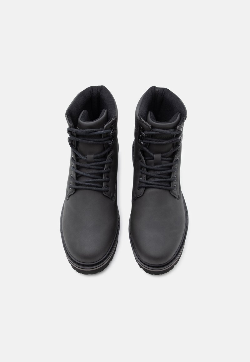 Pier One Botines con cordones black/negro