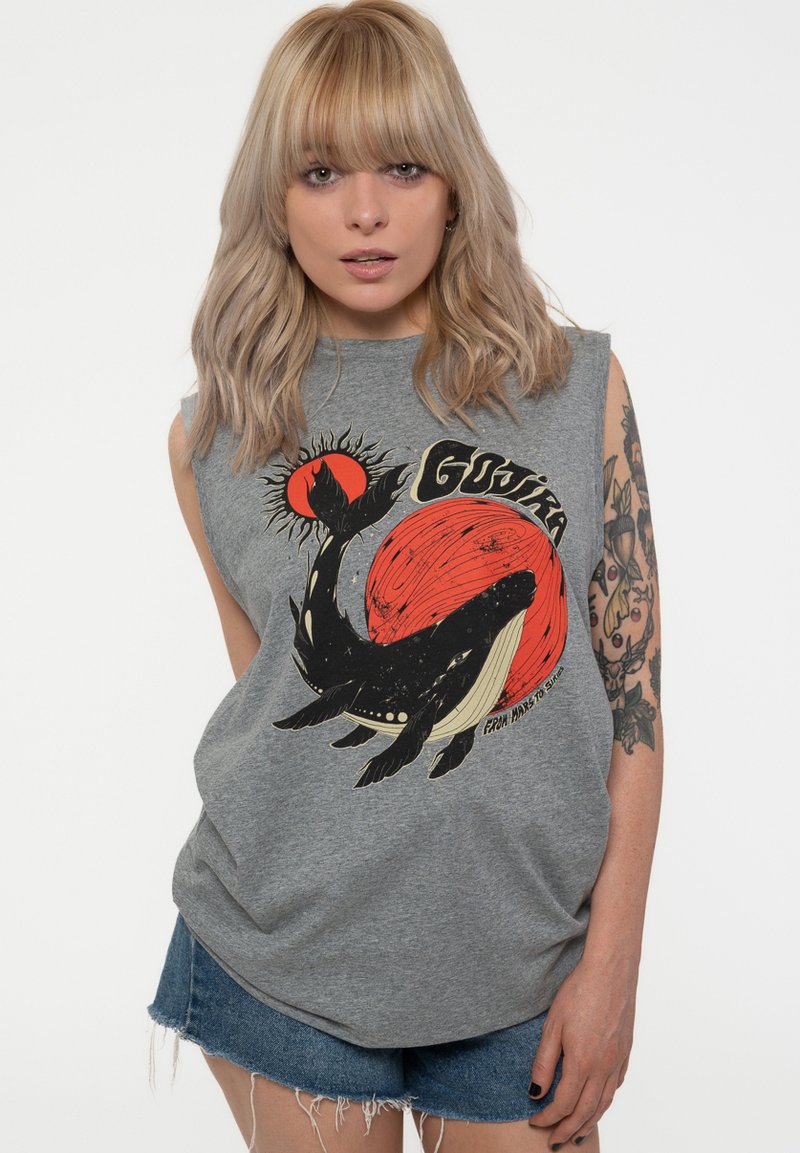 Paradiso Clothing GOJIRA WHALE MUSCLE - Top - grey