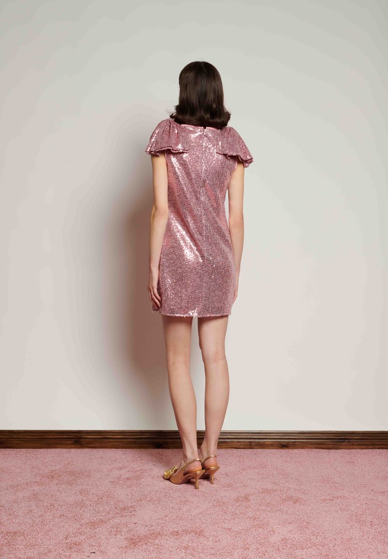 strapless open back dress Vietta Sequin Cami Micro Mini Dress main image 0