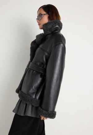BELTED JACKET - Geacă - black/grey