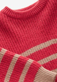 Next CREW NECK  - Maglione - red tan brown stripe