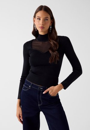 LUCY RHINESTONES - Maglione - schwarz