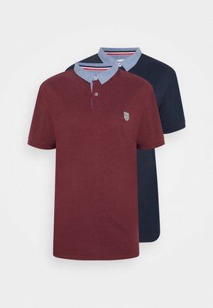 2 PACK - Polo - dark blue/bordeaux