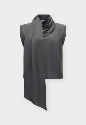 YAS, YASELURA SL SCARF TOP S. - Топ - dark grey melange
