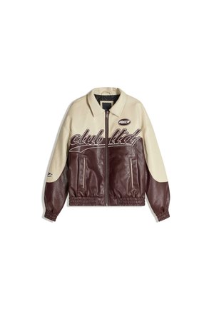 BLOCK EFFECT - Bunda z nepravej kože - bordeaux