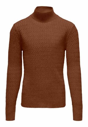 HIGHNECK - Strickpullover - cherry mahogany