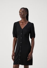 Gap Tall V BUTTON FRONT DRESS - Abito a camicia - black