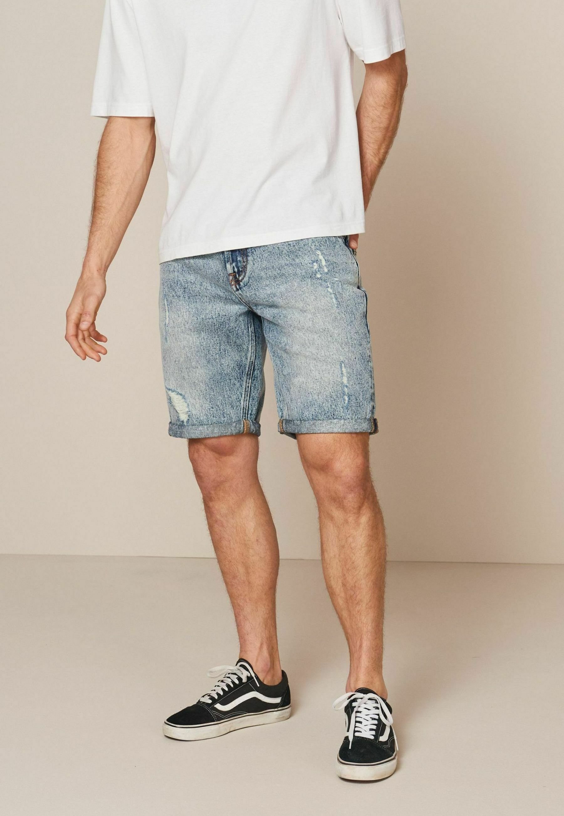 Next Denim shorts - acid wash ripped 