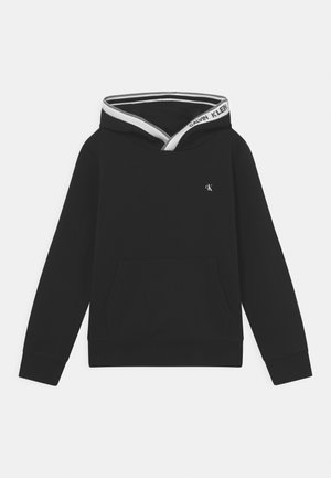 INTARSIA HOODIE - Sweatshirt - black