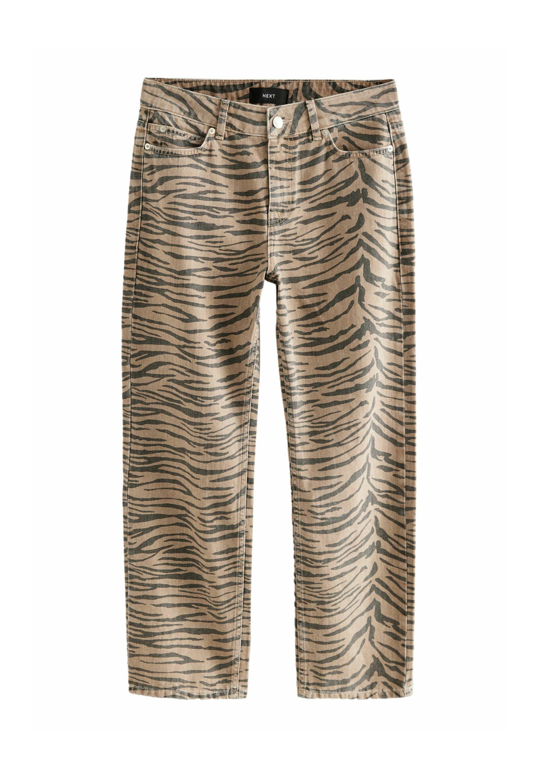 Next PETITE Jeans a sigaretta tiger print/marrone