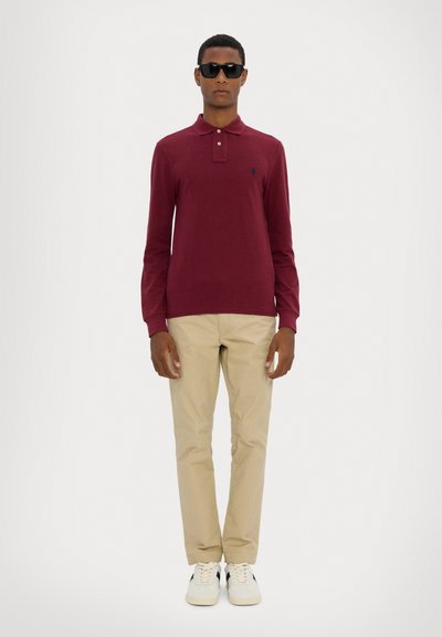 Polo Ralph Lauren LONG SLEEVE - Tops ar garām piedurknēm - vintage port heather