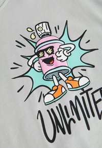 Next RELAXED FIT SHORT SLEEVE GRAPHIC STANDARD - T-shirt con stampa - grey graffiti back print