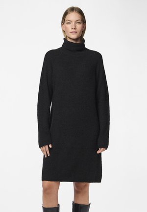 Pieces PCELLEN HIGH NECK - Vestido de punto - black