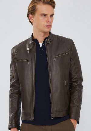 GENUINE - Leather jacket - mink