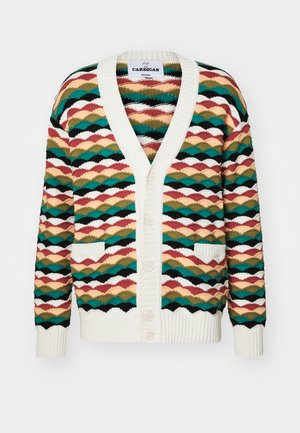 Missoni BUTTONED CARDIGAN - Cardigan - white/orange