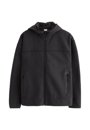 HOODIE LINDEX - Tröja med dragkedja - offblack