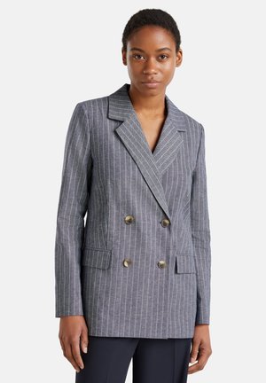 DOUBLE-BREASTED PINSTRIPE - Blazer - grey